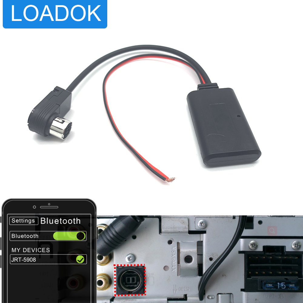 Audio Music Interface - JVC Alpine KCA-121B AI-NET UniLinkインターフェースラジオCDステレオ用カーブルトゥース5.0モジュールAUXケーブルアダプター ワイヤレスオーディオ入力
