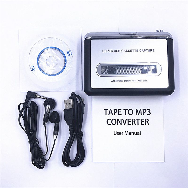Audio Music Converter To Mp3 - A98Z カセットプレーヤーポータブル USB カセットから MP3 コンバーターへのオーディオ音楽カセットイヤホン付き