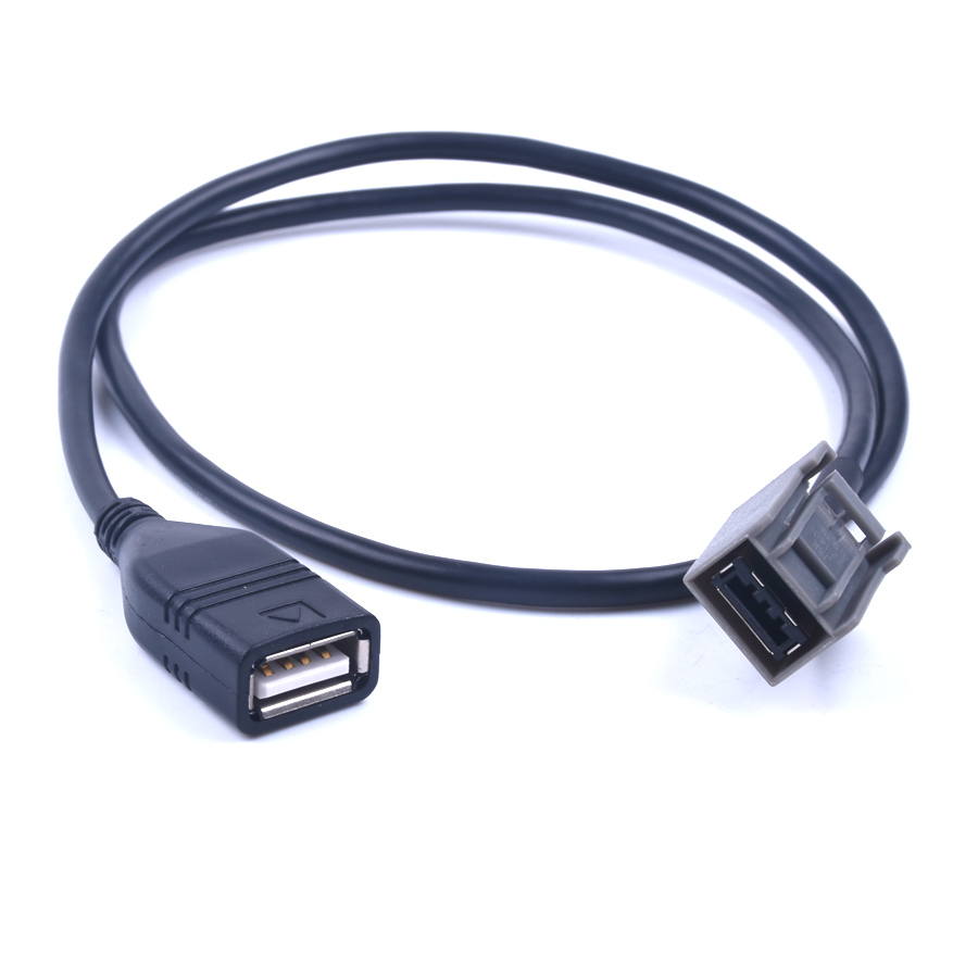 Audio Music Interface - 車のusb auxケーブル線アダプタオーディオメディア音楽インタフェース用三菱アウトランダーasx 2009以降オートaux