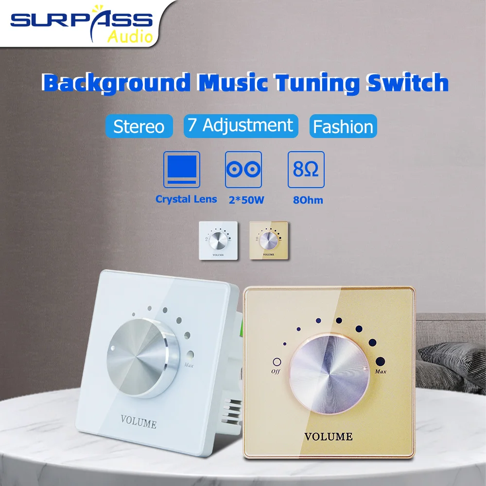 Audio Music Grading - パワーアンプボリュームチューニングスイッチコントローラーウォールパネルオーディオスイッチコンバータートーンボード7グレードコントロールノブ家庭用音楽用