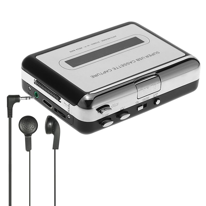 Audio Music Converter To Mp3 - B27B USBカセットテープからMP3への変換デバイス、ヘッドホン対応オーディオミュージックプレーヤー