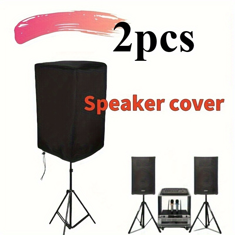 Audio Music Only - 2 個ブラックオックスフォード布スピーカーカバーユニバーサル防塵カバー家庭用屋外オーディオ音楽愛好家専用カバーに適しています