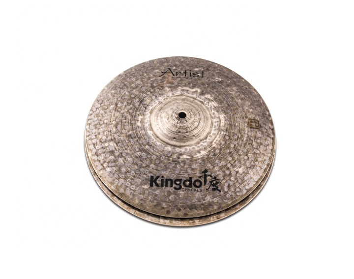 Cymbal Hi Hat - Kingdo 13インチ ダークハイハットシンバルセット B20 ブロンズ プロ仕様