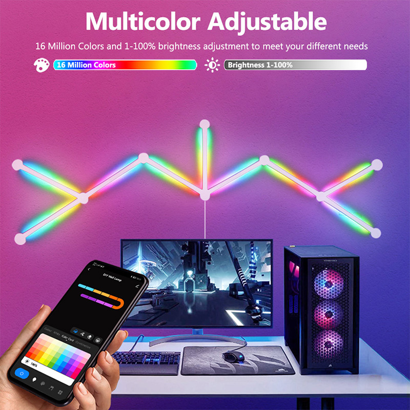 スマートRGBウォールランプ、Bluetoothアプリ接続L - Audio Music Free のレビューと価格
