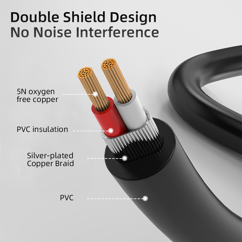 6.35mm TRSギターケーブル ステレオオーディオケーブ - Audio Music Interface のレビューと価格