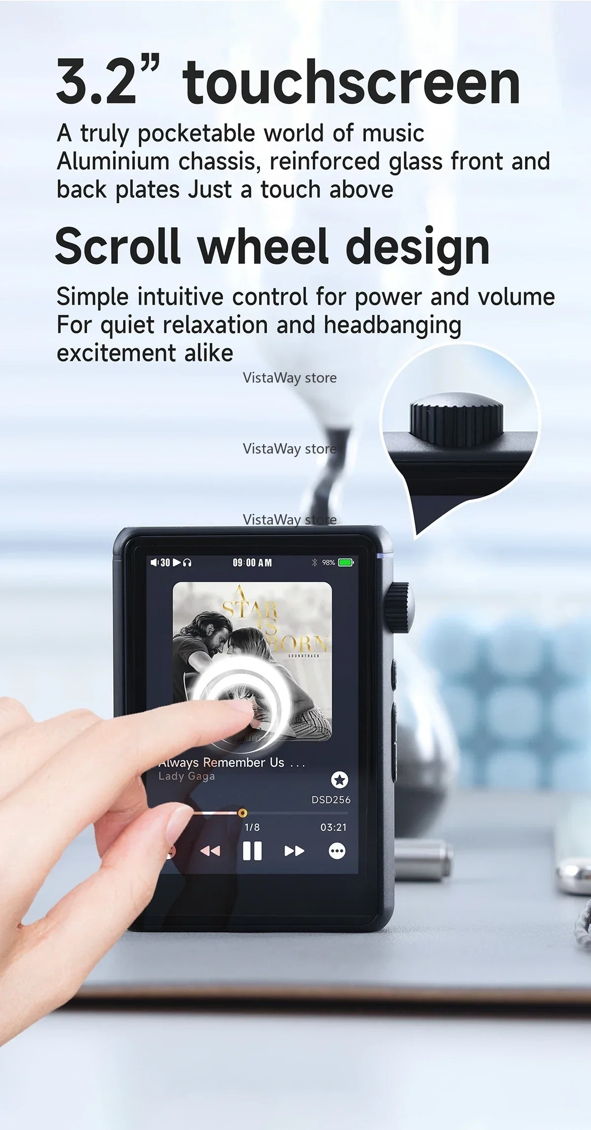 Bluetooth WiFi 音楽プレーヤー MP3 HiF - Audio Music Web のレビューと価格