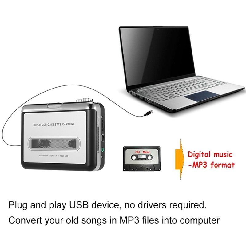 B27B USBカセットテープからMP3への変換デバイス、ヘ - Audio Music Converter To Mp3 のレビューと価格