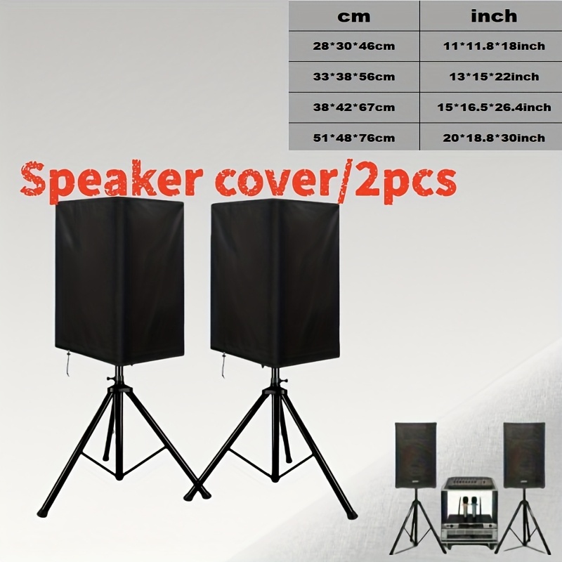 2 個ブラックオックスフォード布スピーカーカバーユニバーサル - Audio Music Only のレビューと価格