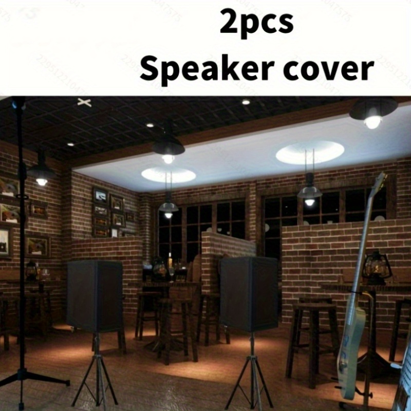 2 個ブラックオックスフォード布スピーカーカバーユニバーサル - Audio Music Only のレビューと価格